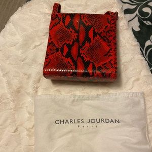 Charles Jourdan snake leather purse